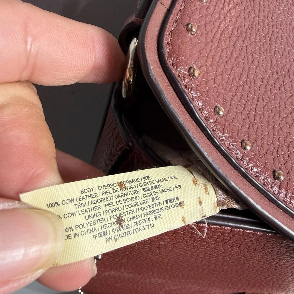 Kate Spade West Street Kenway Crossbody Bag Pebbled Leather Port Brown Studded
